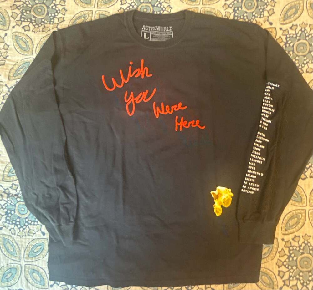 Travis Scott Astroworld Tour Popcorn Long Sleeve T-Shirt Wish You Were Here